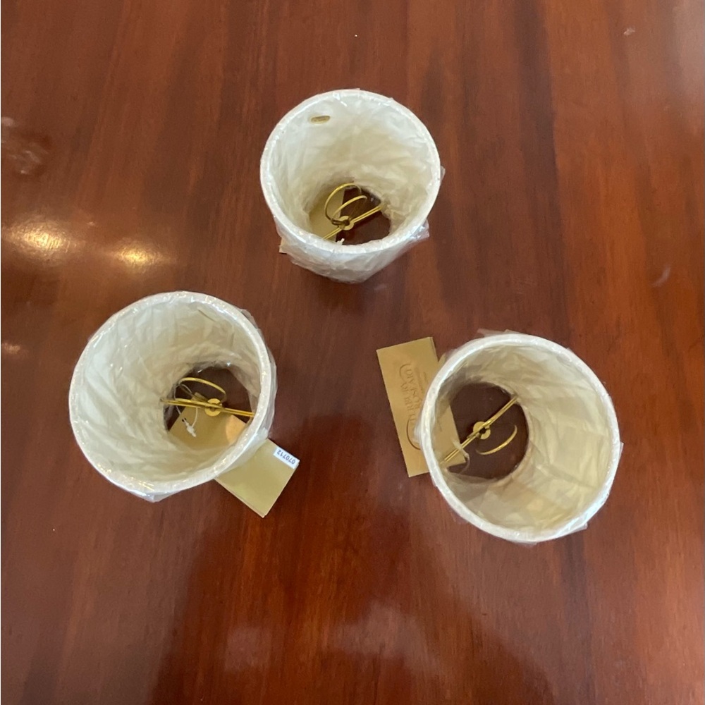 NWT-3 CANTERBURY by ROSEART EGGSHELL LINED CHANDELIER/SCONCE SHADES - Picture 3 of 5